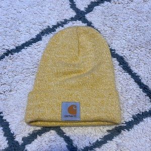 Yellow Carhartt beanie, worn a couple of times